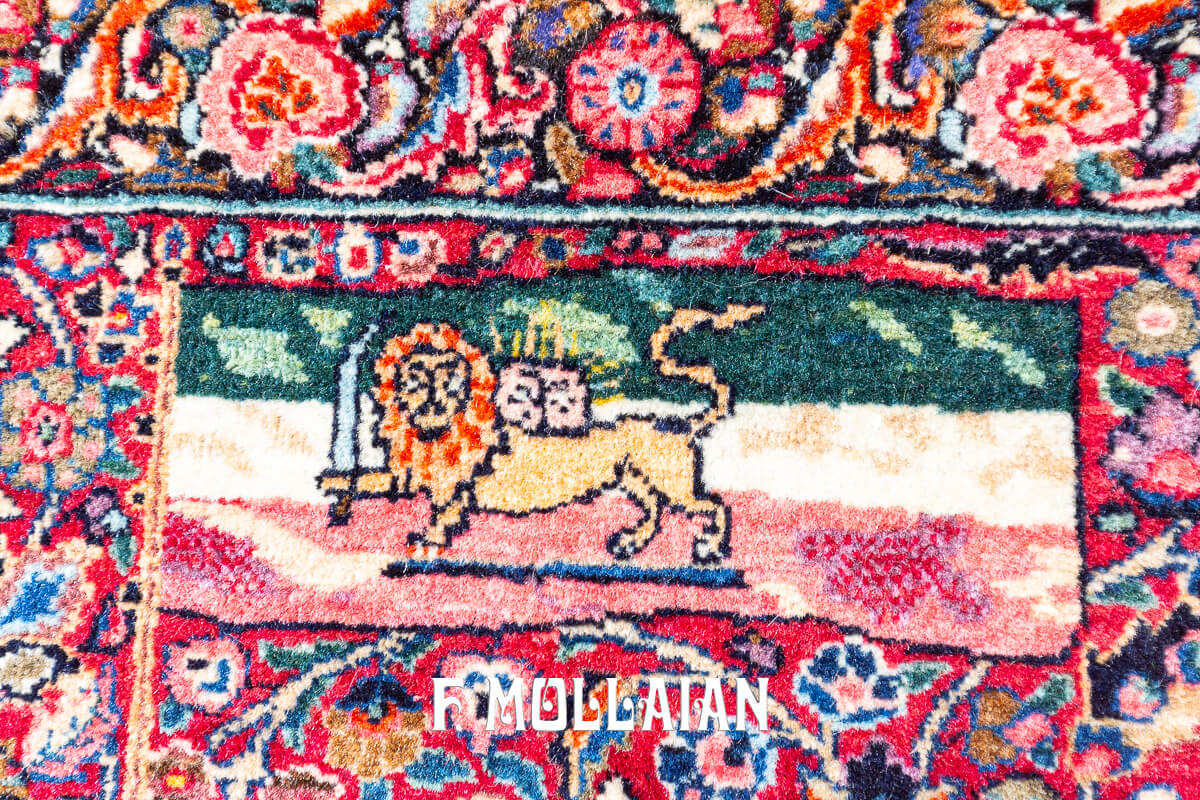 Mashad Amoghli Antique Pictorial Rug  n°:882823